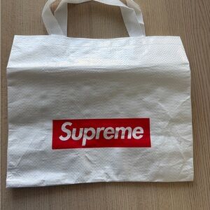 Supreme Tokyo Store Box Logo Tote Bag White Red